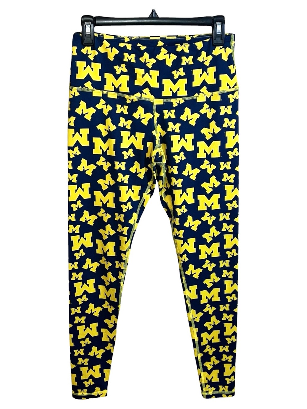 Zoozatz University Of Michigan Leggings Pants Women’s M Blue Yellow